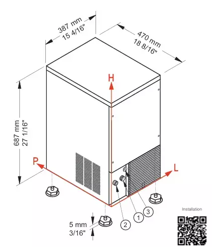 CB 249 A HC - 32 KG/GÜN KÜP BUZ MAKİNESİ - 3