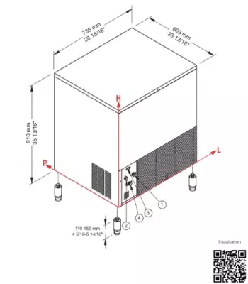 BREMA CB 840 A HC - 82 KG/GÜN KÜP BUZ MAKİNESİ (1)