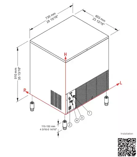 BREMA CB 840 A HC - 82 KG/GÜN KÜP BUZ MAKİNESİ - 2